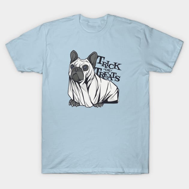 French Bulldog Trick or Treats | Funny Halloween T-Shirt by SLAG_Creative